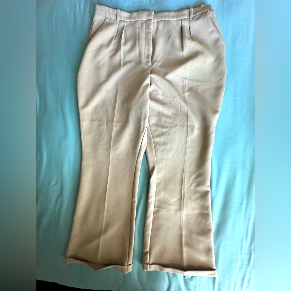 Abercrombie & Fitch Cream Wide Leg Pant